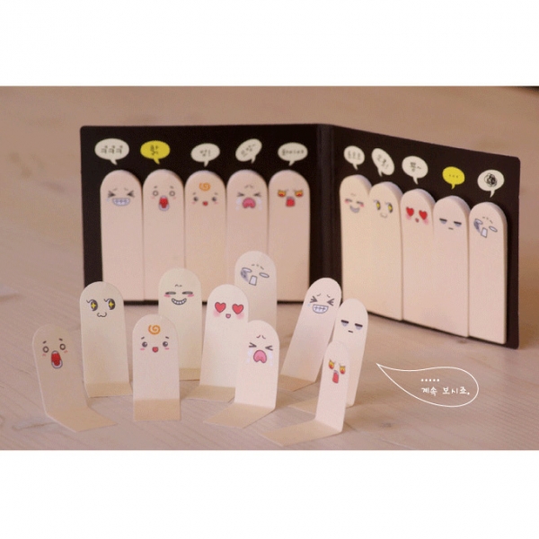 Funky Faces Fingers Mini Sticky Notes Cute Bookmarks Memo Index Tab Page Markers