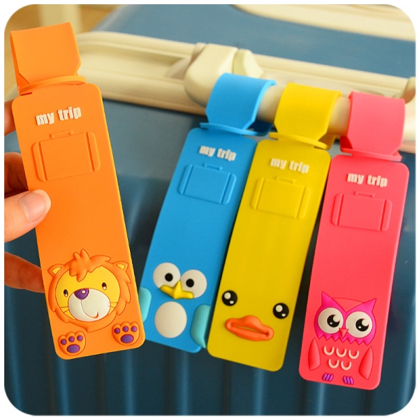 Cute Animals Luggage Tags Kids Holiday Suitcase Labels Boys Girls Travel Bag Identity For Children