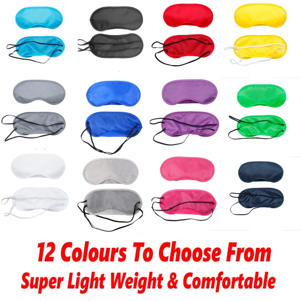 Soft Sleep Eye Mask Mens Womens Cover Rest Blindfold Travel Aid Pocket Shade UK