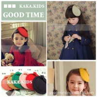 Elegant Hemp Flower Braid Edge Wool Fabric Fascinator