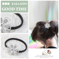 Bling Bling Diamante Flower Hair Elastic Band