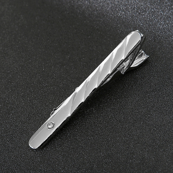 T4-1-003 Mens Metal Silver Gold Tie Clip