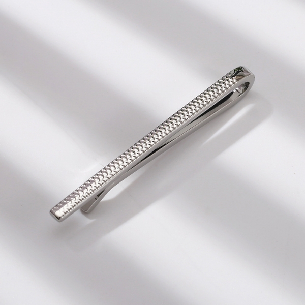 T9-7-002 Mens Metal Silver Gold Tie Clip