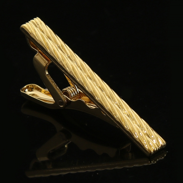 T5-2-012 Mens Metal Silver Gold Tie Clip