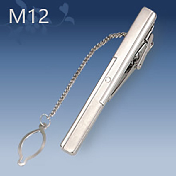 M12 Mens Metal Silver Gold Tie Clip