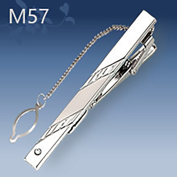 M57 Mens Metal Silver Gold Tie Clip