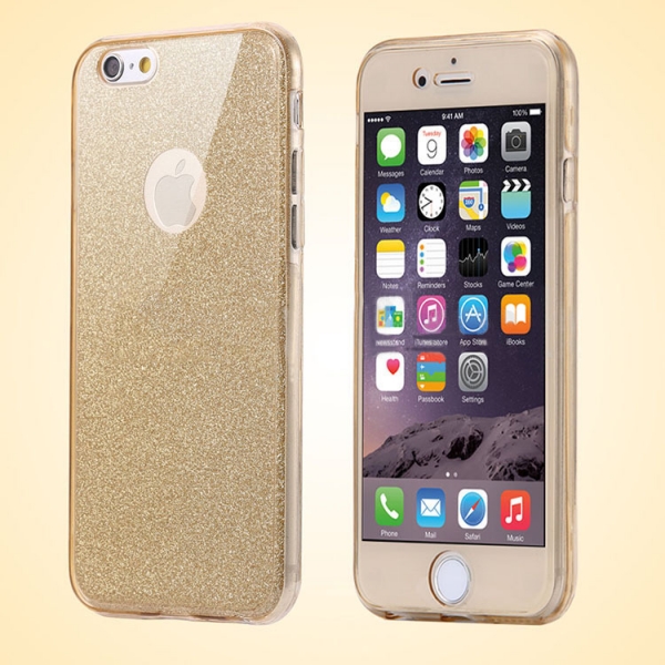 Glitter Gold With Glitter iPhone 6 Plus 6S Plus Phone Case