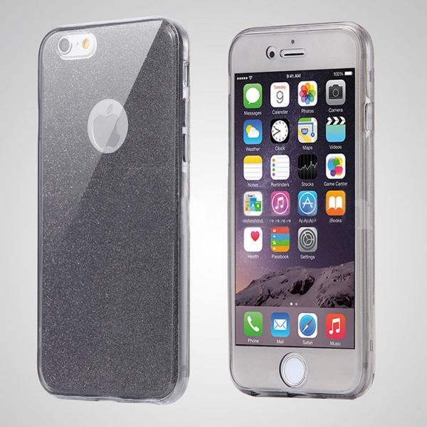 Glitter Black With Glitter iPhone 6 Plus 6S Plus Phone Case