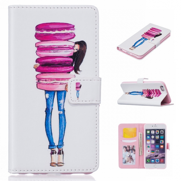 Girl Holding Macaroons iPhone 6 Plus 6S Plus Phone Case