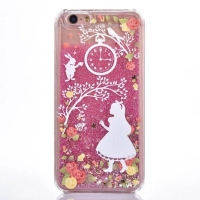 Glitter Liquid-Alice In Wonderland Girl Pink iPhone 10 iPhone X Phone Case