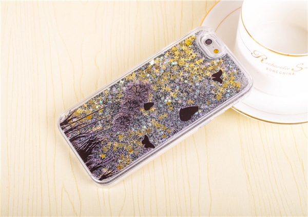 Flowers Butterflies Black iPhone 6 Plus 6S Plus Phone Case