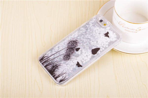 Flowers Butterflies Silver iPhone 6 Plus 6S Plus Phone Case