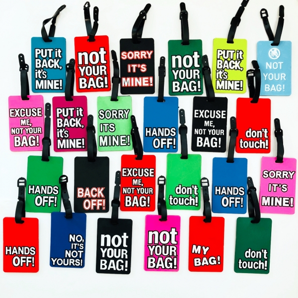 Funky Airport Travel Bag Warning Message Fashion Luggage Tags Holiday Suitcase