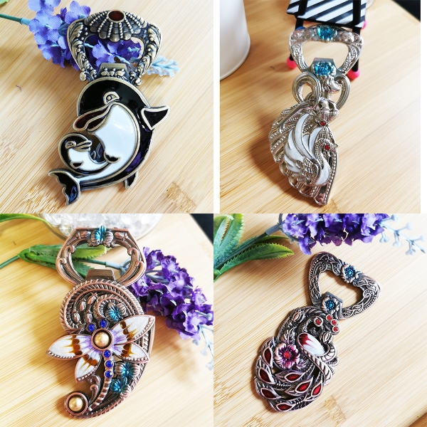 Retro Style Animals Flowers Magnetic Bottle Opener With Magnet Party Favor Gift