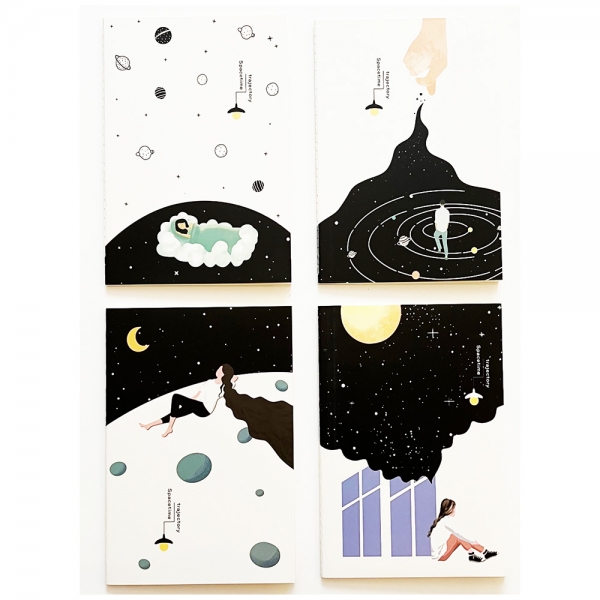 Galaxy Night Sky A5 Lined Page Notebooks