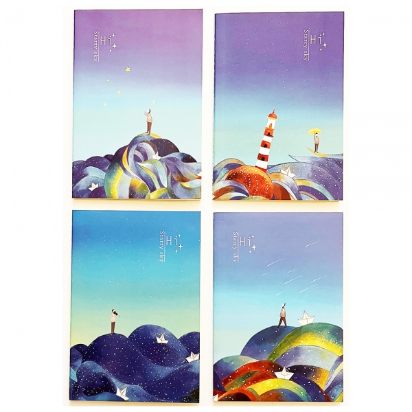 Seaside Cover A5 Notebooks Note Books Large Notepads Lined Notes Pad