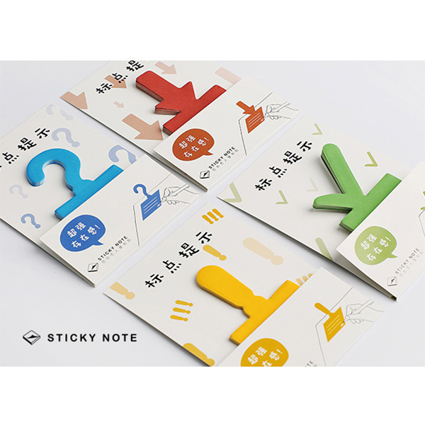 Colourful Arrow Question Mark Tick Sticky Notes Pad Novelty Bookmark Page Marker