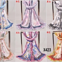 160 50cm Flowers Floral Fashion Ladies Scarves Chiffon Scarf Womens Shawls X423