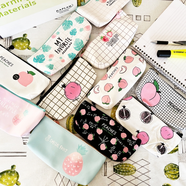Summer Fruit Strawberry Pineapple Banana Watermelon Lemon Peach Pear Pencil Case