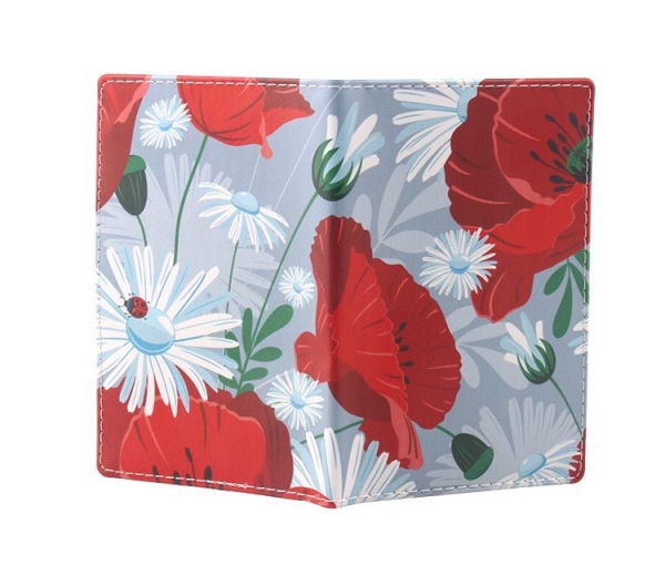 Garden Flowers Cute Passport Cover Travel ID Holder Wallet Protector Case