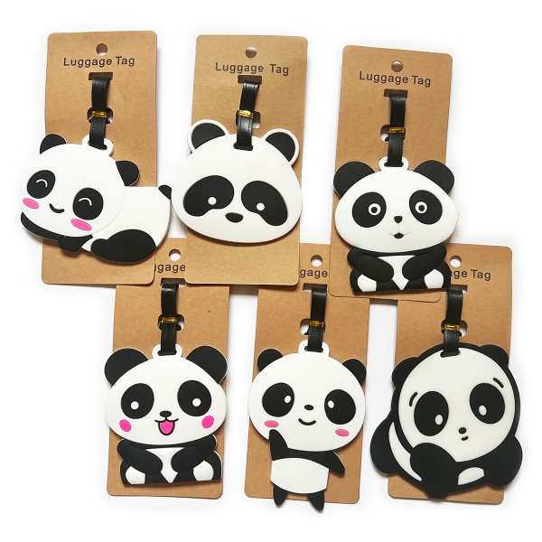 Giant Panda Fashion Luggage Tags Cute Holiday Suitcase Labels Travel Bag ID