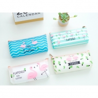 Flamingo Cactus Plants Cute Pencil Cases Cosmetics Make Up Bags Pen Pouches