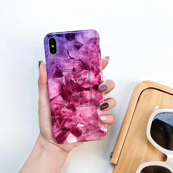 Marble Effect Rose iPhone 6 Plus 6S Plus Phone Case