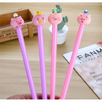 4-12pc Pink Pigs Piglets Ballpoint Gel Pens Cute Kids Party Gift Bag Fillers