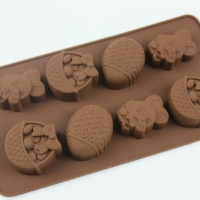 8 Easter Bunny Eggs Rabbit Silicone Mould Chocolate Fondant Jelly Ice Cube Mold