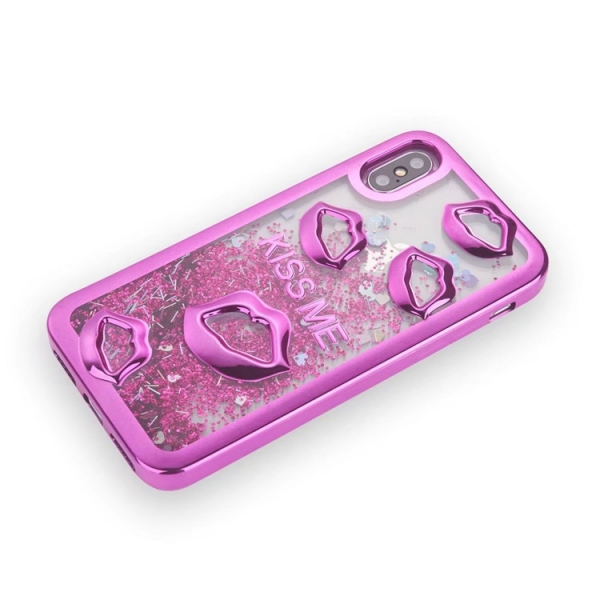 Glitter Liquid Sexy Lips Rose iPhone 6 Plus 6S Plus Phone Case