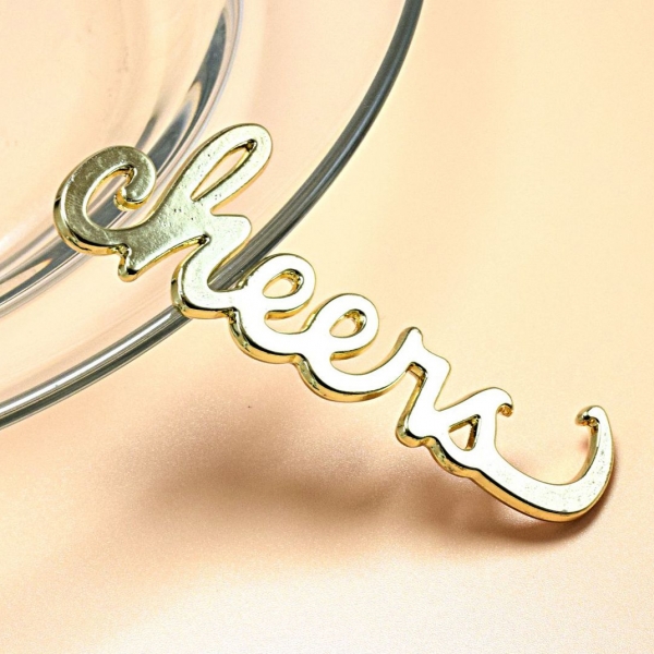 Gold Cheers Letters Metal Bottle Opener Wedding Party Favor Christmas Gift
