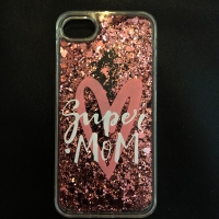 Super Mum with Pink Glitter iPhone 7 8 Soft Hard Phone Case Cover Clearance Offer