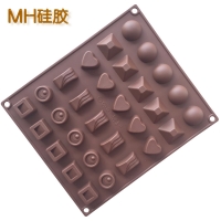 30 Hearts Half Balls Sphere Squares Pyramid Silicone Mould Chocolate Jelly Mold