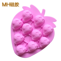 Strawberry Fruits Pink Silicone Mould Chocolate Fondant Jelly Ice Cube Mold