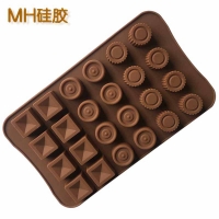 24 Round Square Jelly Puddings Cupcakes Silicone Mould Chocolate Fondant Mold