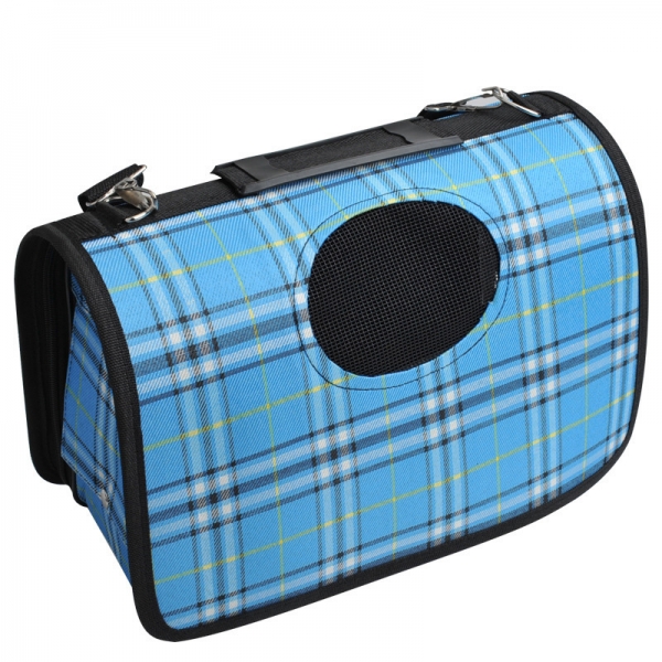 Scotland Blue Ventilated Pet Travel Bag Cat Carrier Soft Crate Puppies Small Dogs
