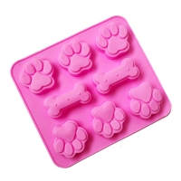 Bones Dog Cat Paws Print Silicone Mould Chocolate Fondant Jelly Ice Cube Mold
