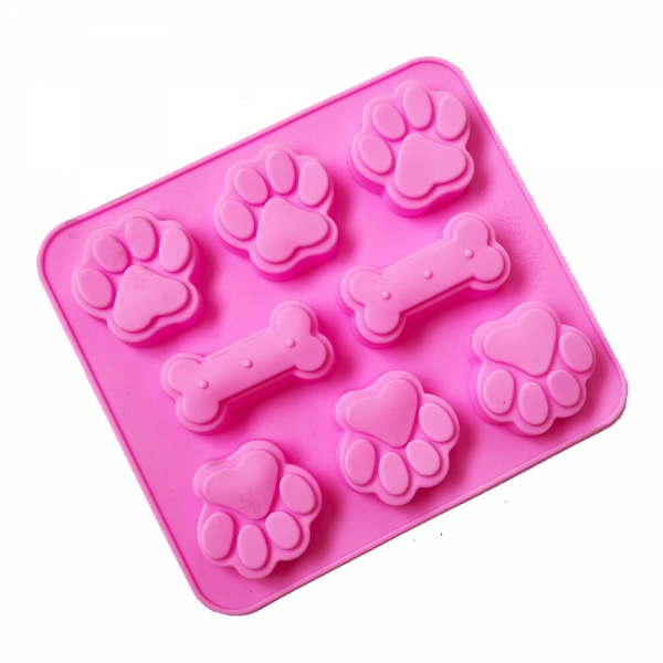 Bones Dog Cat Paws Print Silicone Mould Chocolate Fondant Jelly Ice Cube Mold