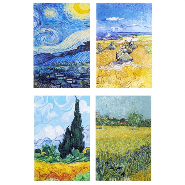 Arts Style Countryside Landscape Paint Cute A5 Notebook Lined Note Books