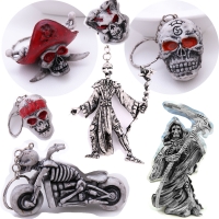 Pirate Skeleton Skull Keyring Novelty Cool Keyfob Halloween Gift Key Chain