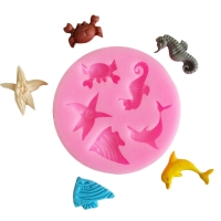 Sea Fish Dolphin Starfish Seahorse Silicone Mould Chocolate Sugar Paste Mold