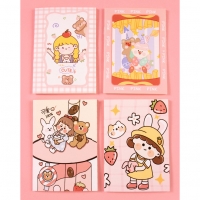 4pk Girl Soft Toys Cute Mini Notebooks Small Notepads Notes Pad Pocket Memo Pads