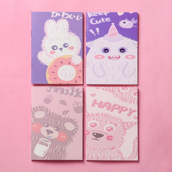 4pk Baby Animals Cute Mini Notebooks Small Notepads Notes Pad Pocket Memo Pads