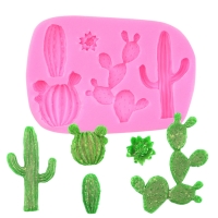Cactus Plants Flowers Silicone Mould Chocolate Fondant Jelly Sugar Craft Mold