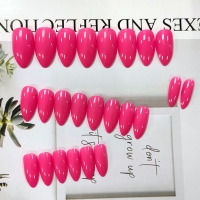 Pure Color False Nail Art Tips Full Cover Fake Nails With Glue