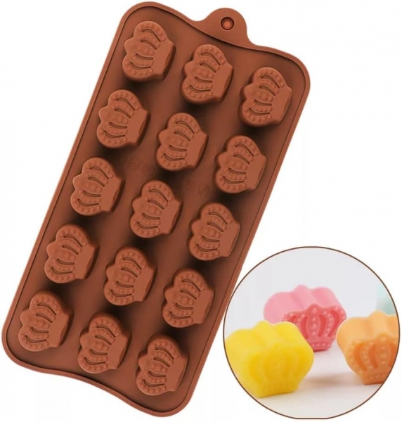 15 Royal Crowns King Queen Silicone Mould Chocolate Fondant Jelly Ice Cube Mode