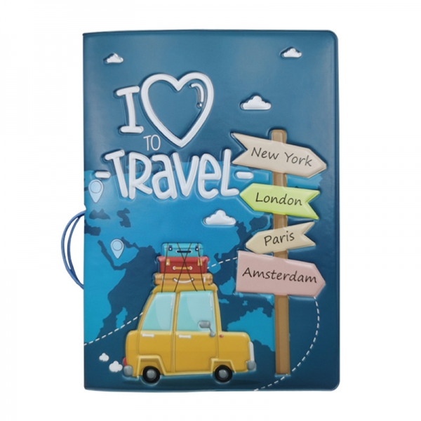 Love Cute Passport Cover Travel ID Holder Wallet Protector Case With Card Ticket Pouch