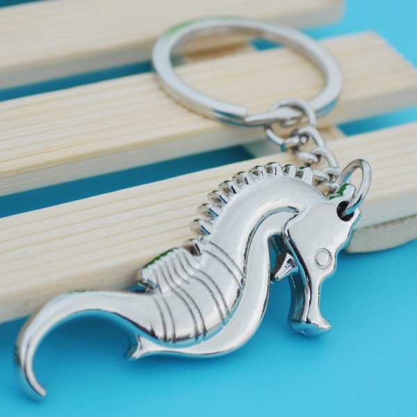 Seahorse Ocean Animals Silver Keyring Novelty Metal Key Chain Xmas Present Gift