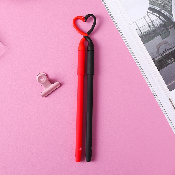 2pc Black Red Swan Cute Animals Wildlife Ballpoint Gel Pens