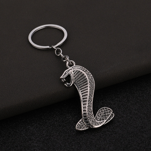 Animals Cobra Cool Silver Keyrings Novelty Metal Key Rings For Men And Boys